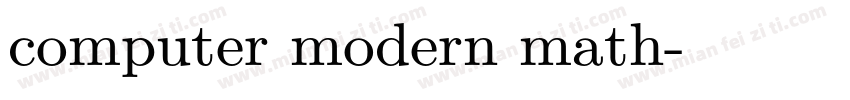 computer modern math字体转换